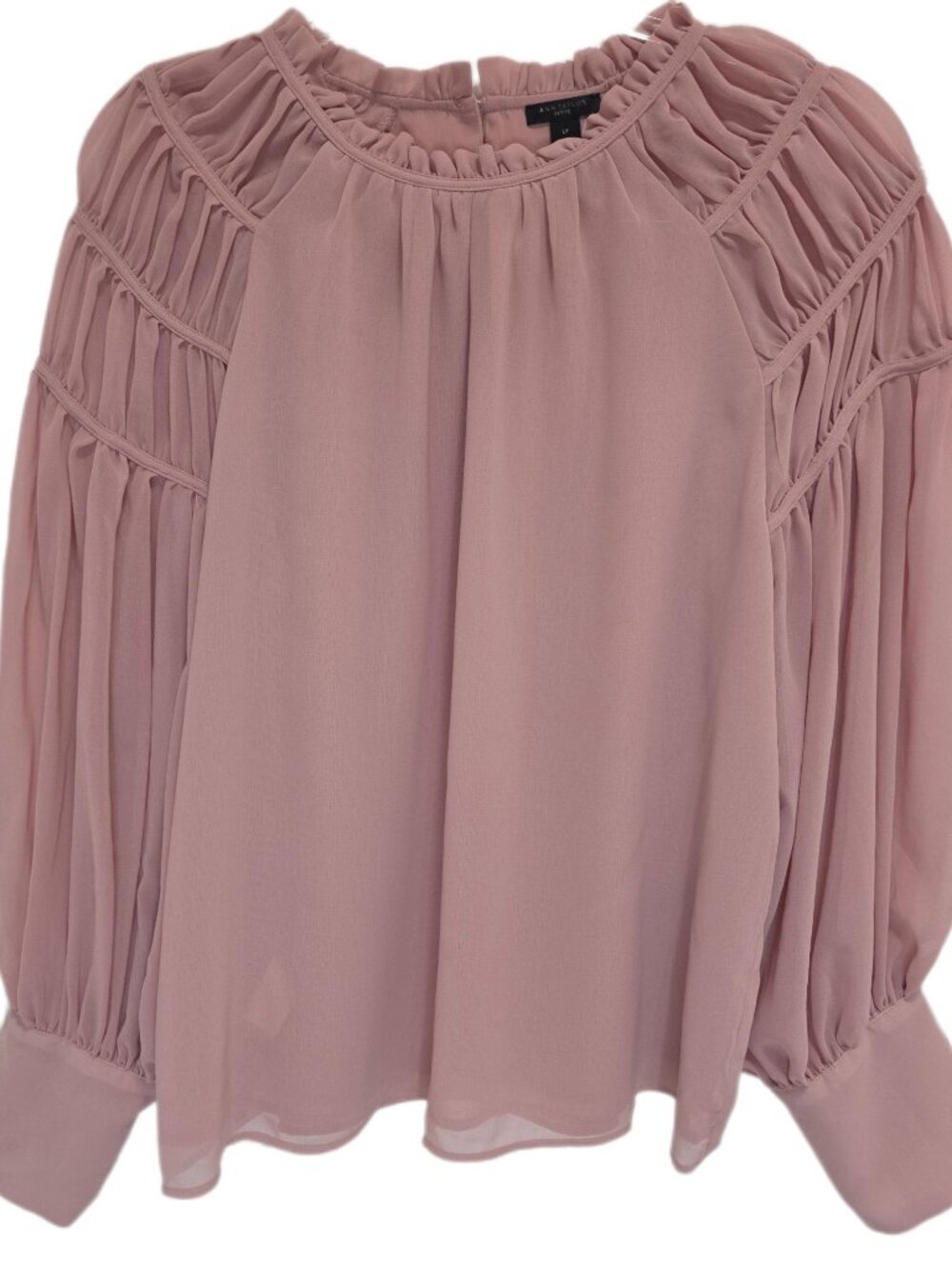 1524 Ann Taylor Petite Flowy Gorgeous Long Sleeves Lined Blouse Sz.LP Women